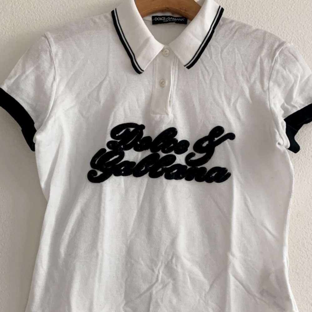 Dolce & Gabbana Vintage White Polo Shirt